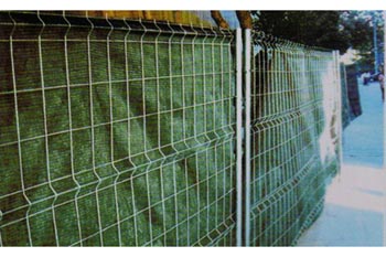 遮阳网应用于建筑围墙